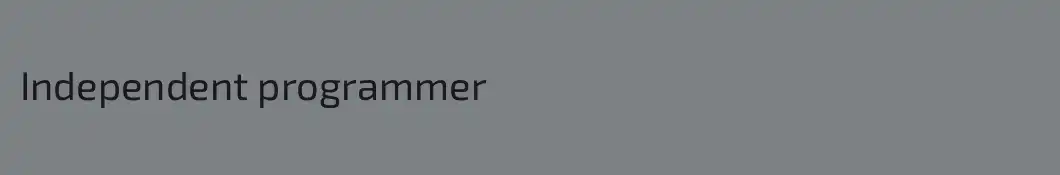 Independent programmer